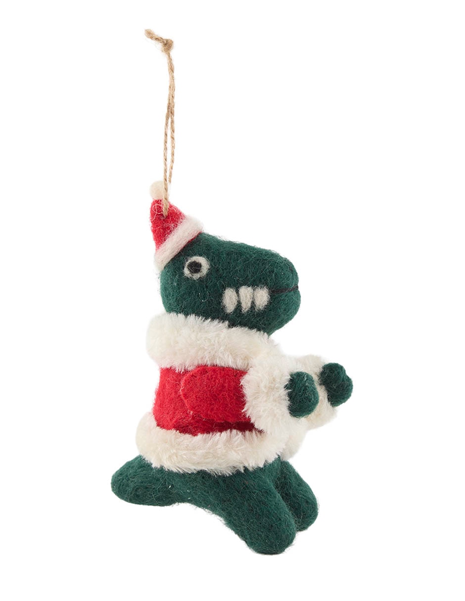 ORNAMENTO DINOSAURIO CON ABRIGO 15 CM 2