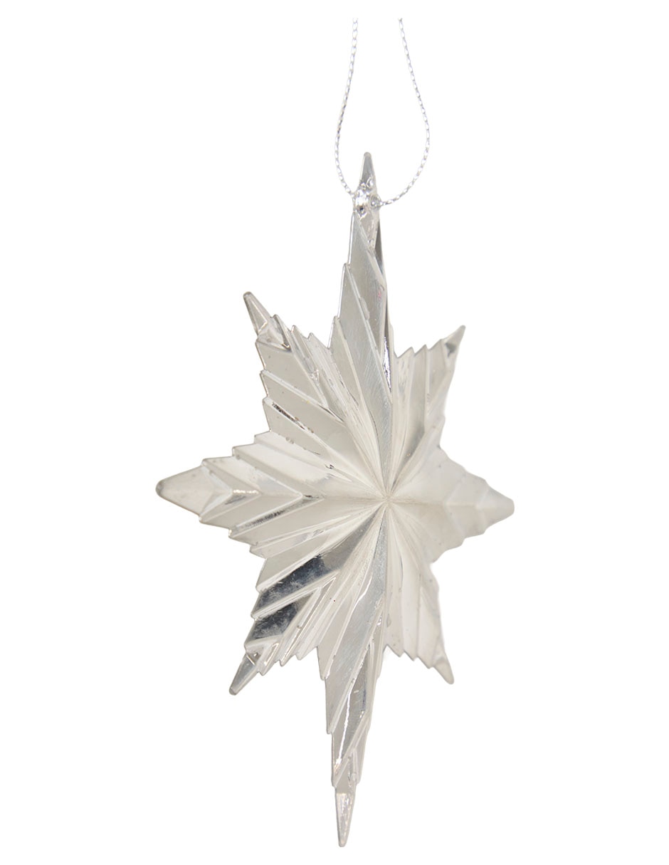 ORNAMENTO ESTRELLA PLATA 8 PICOS 12.5 CM 2
