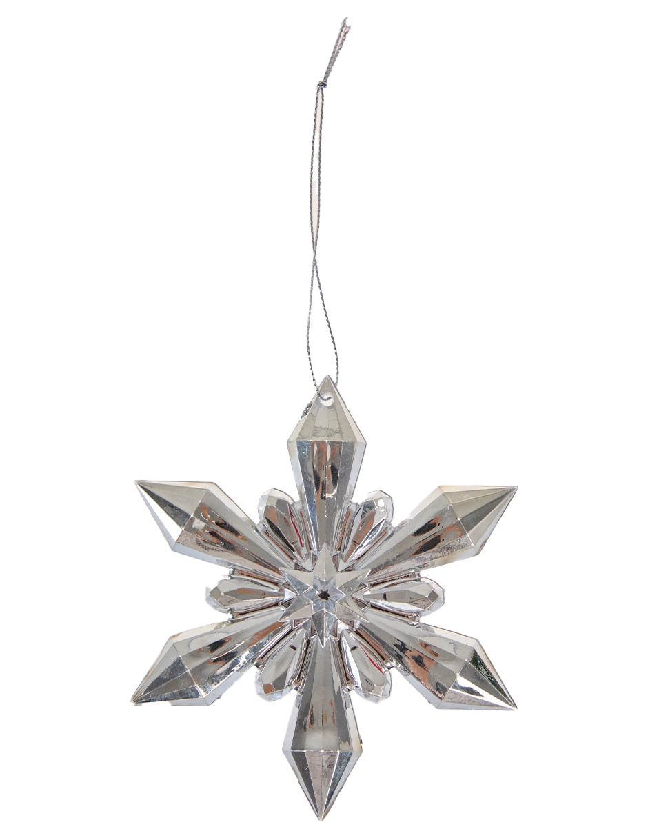 ORNAMENTO ESTRELLA PLATA 6 PICOS 12 CM 2