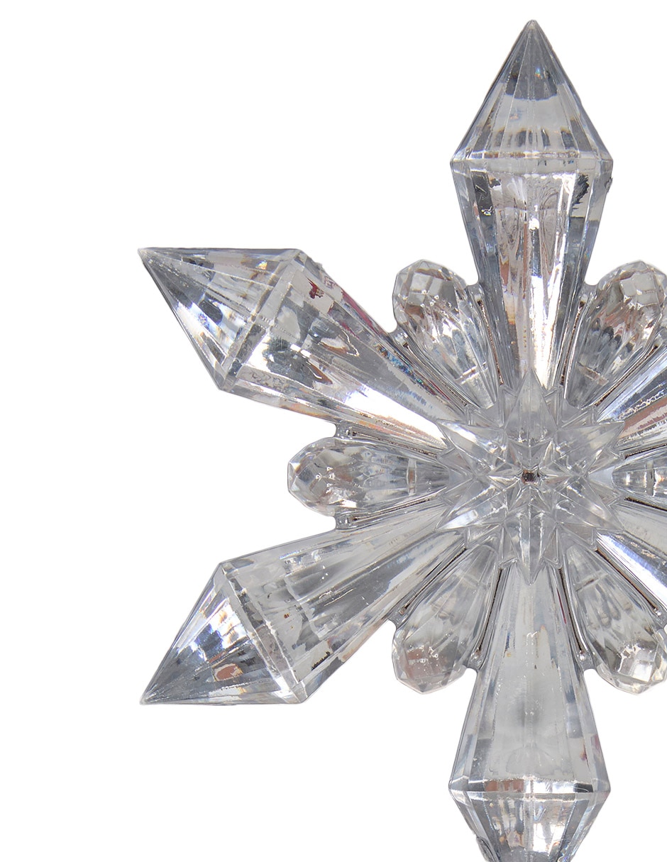 ORNAMENTO ESTRELLA PLATA 6 PICOS 12 CM