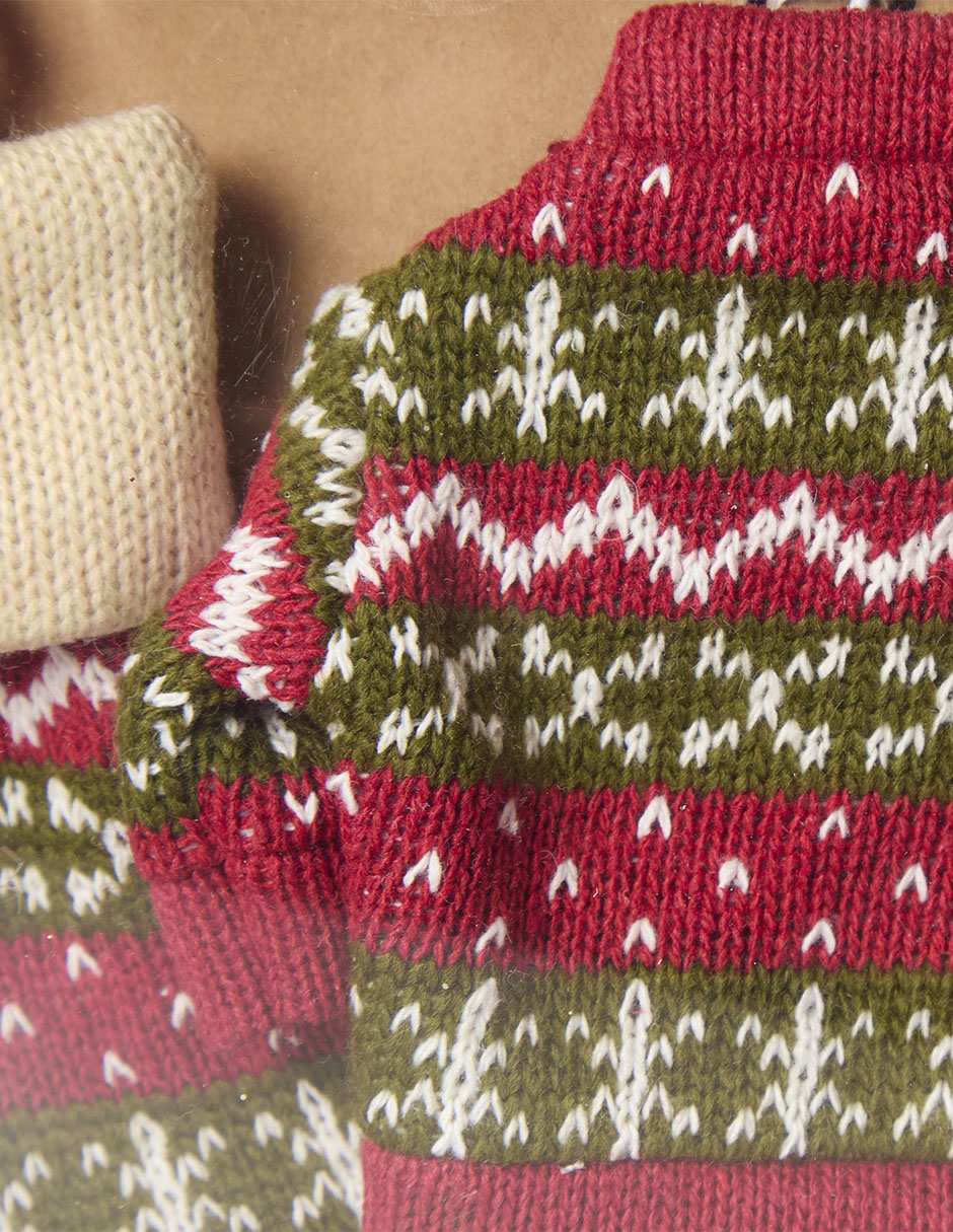 SET 2 ORNAMENTOS SUETER Y BOTA ROJA VRDE
