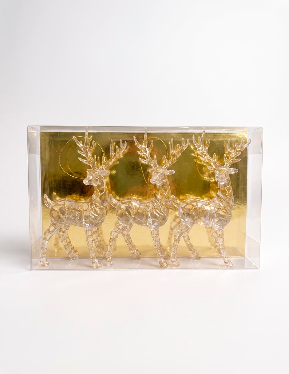 Set ornamento navideño reno 2