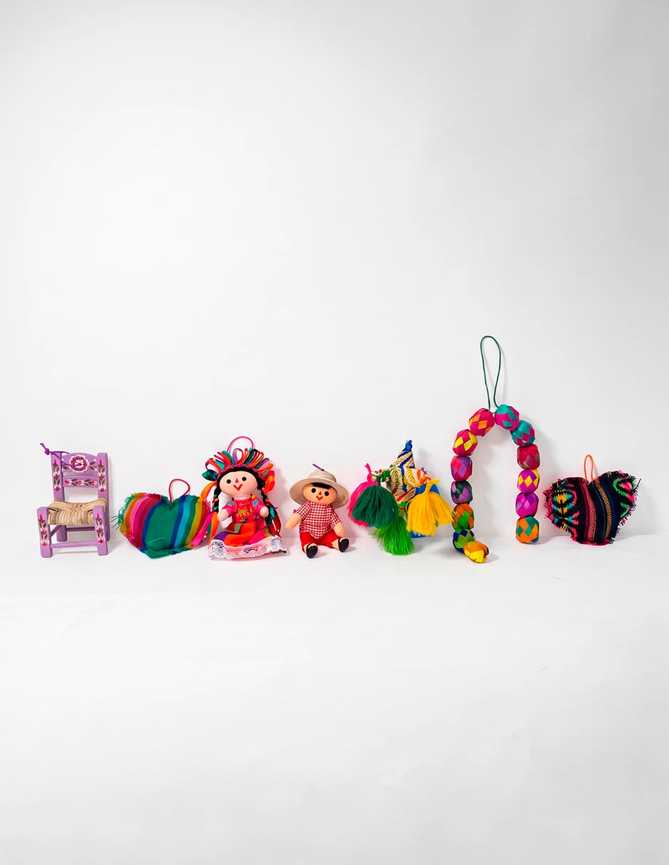 Se ornamentos navideños corazón maría