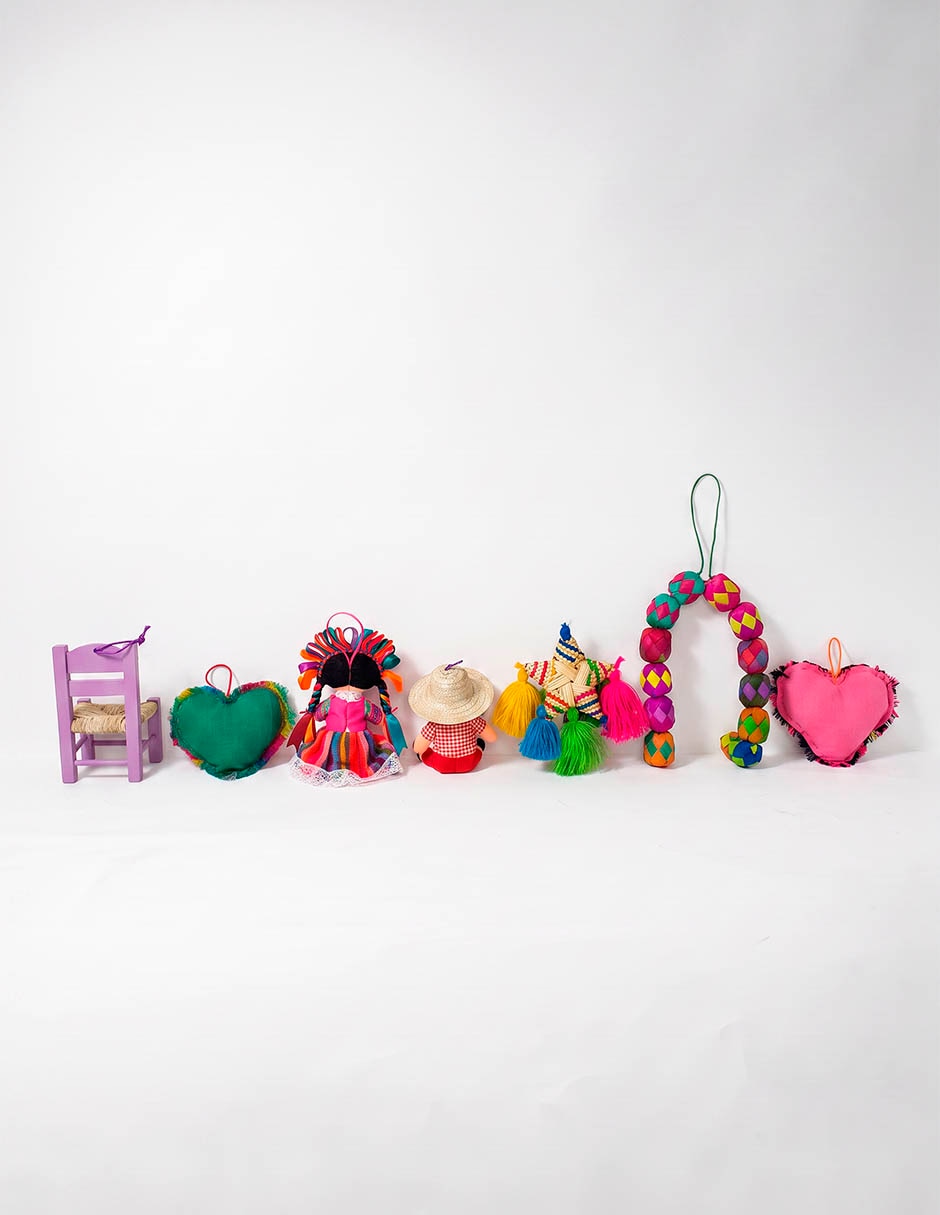 Se ornamentos navideños corazón maría 3