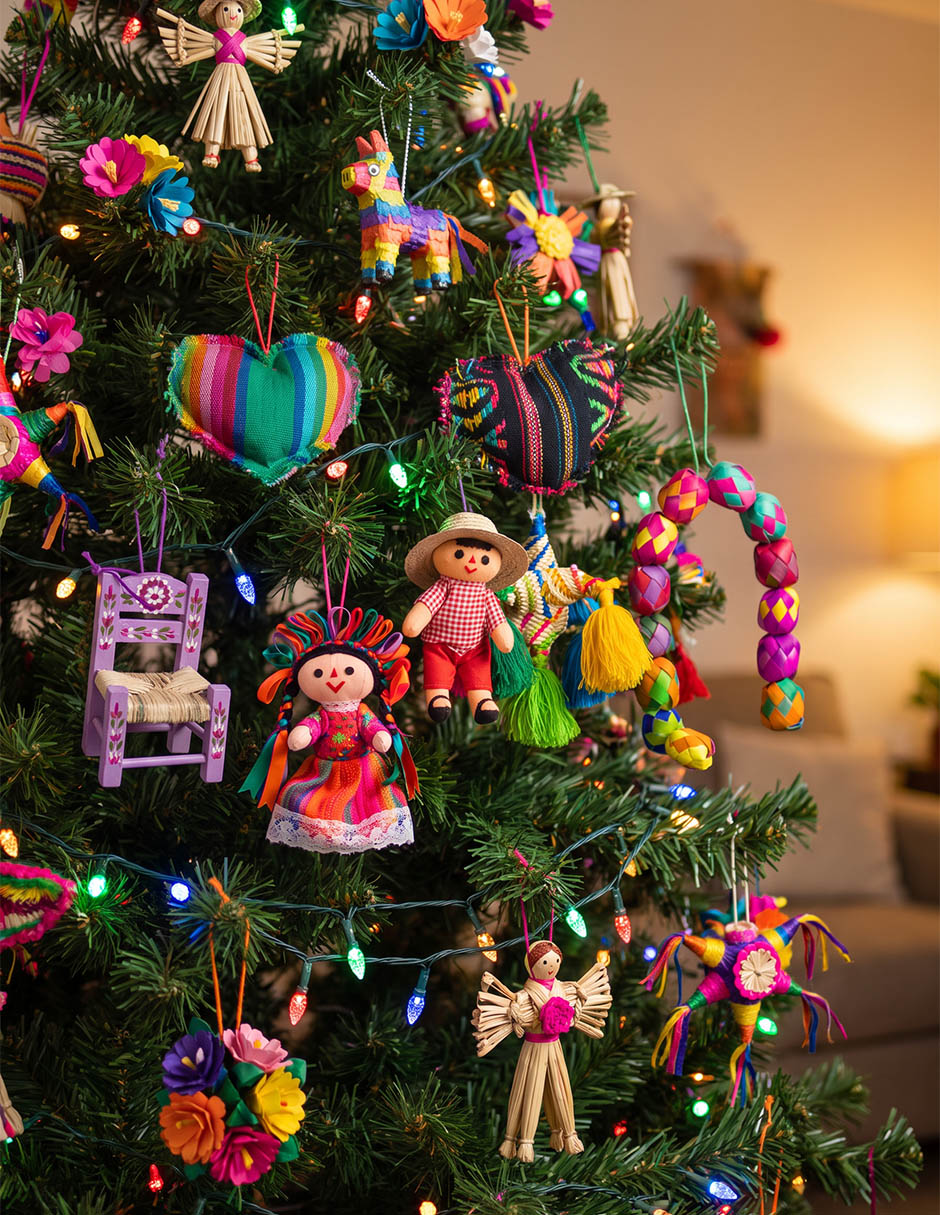 Se ornamentos navideños corazón maría 2