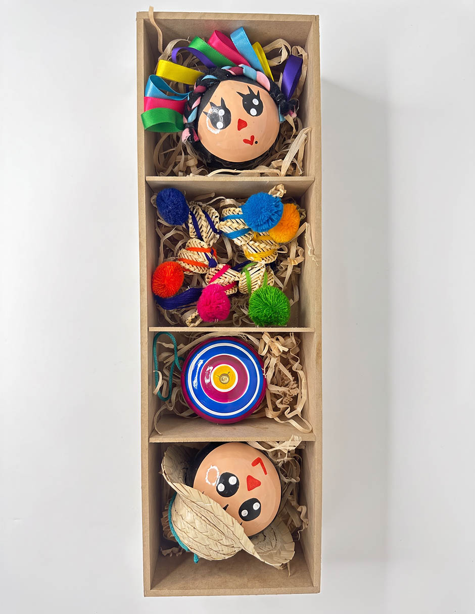 Set ornamentos corazon maría