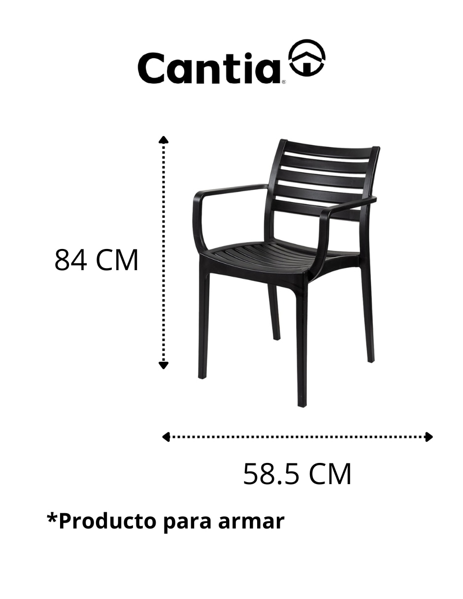 Silla Burdeos de plástico 7