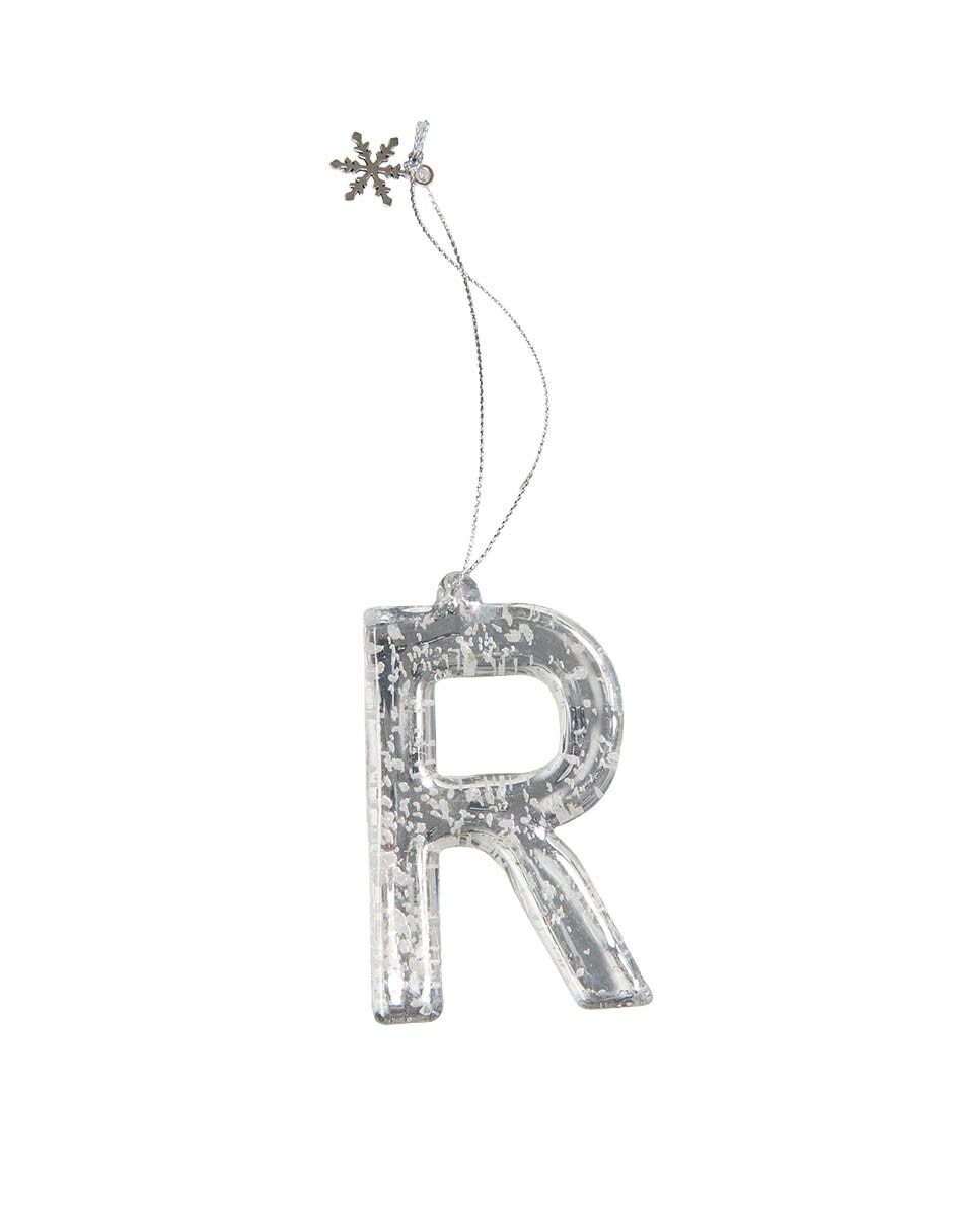 Ornamento de navidad letra R