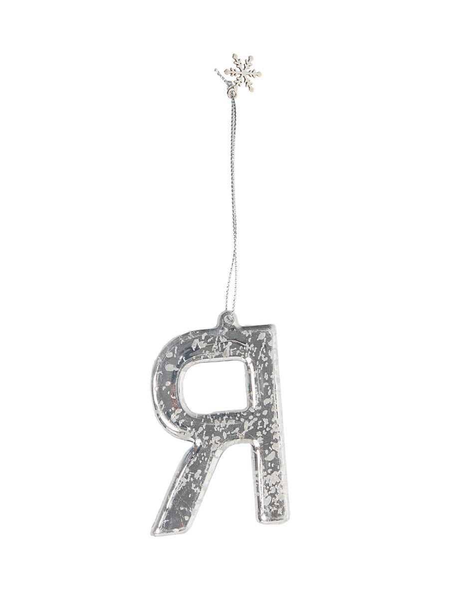 Ornamento de navidad letra R 3
