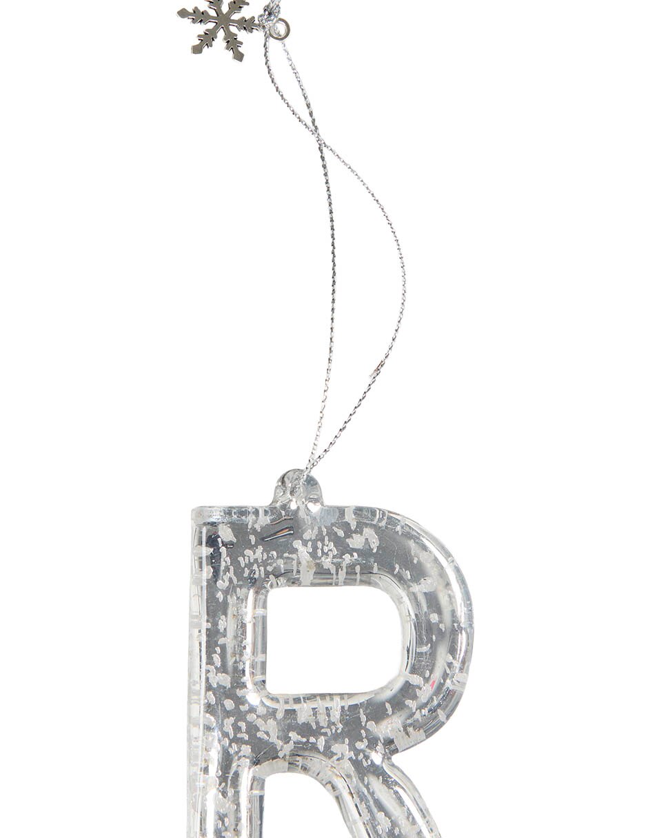 Ornamento de navidad letra R 2