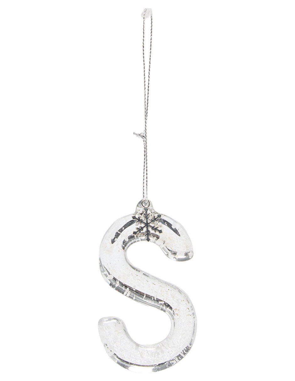 Ornamento de navidad Letra S