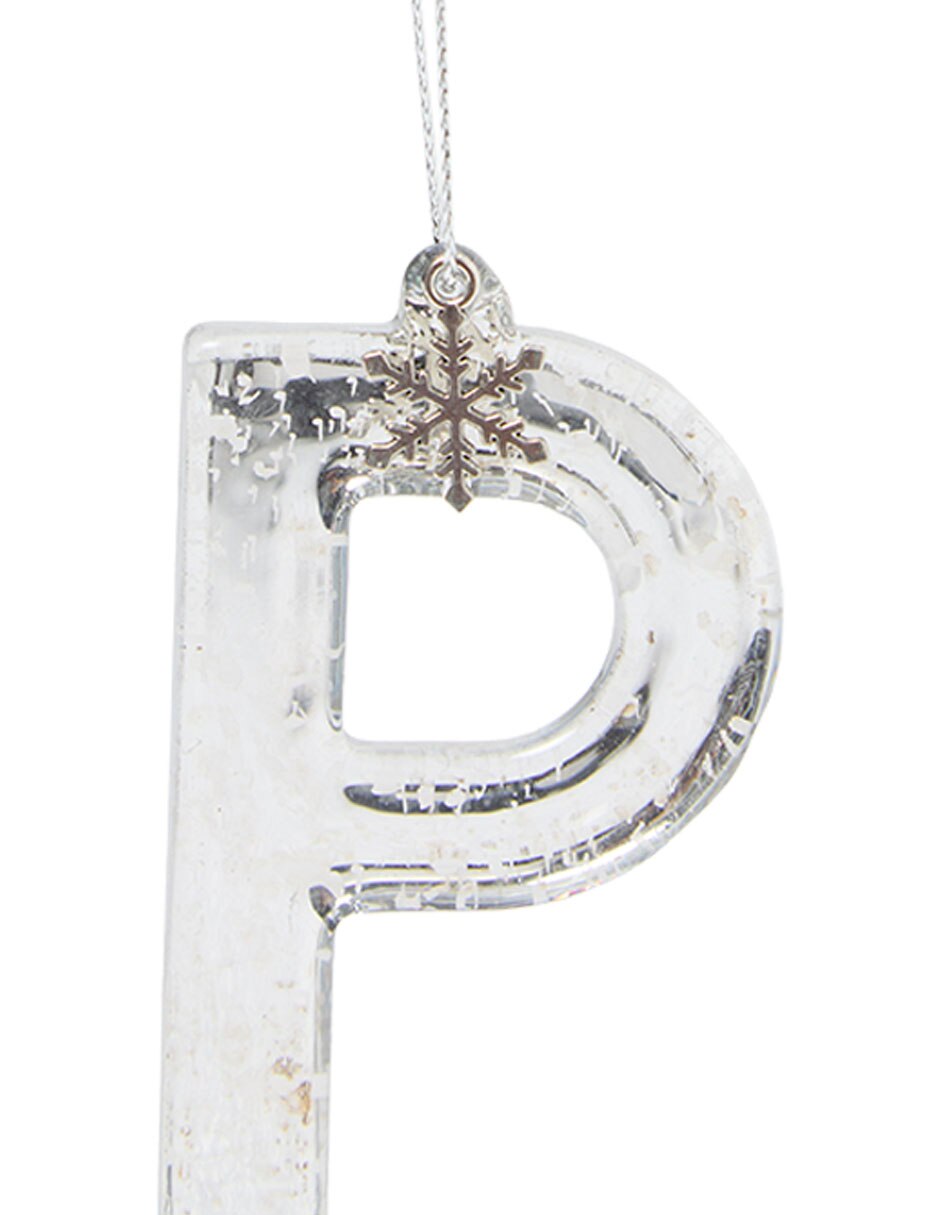 Ornamento de navidad letra P 2