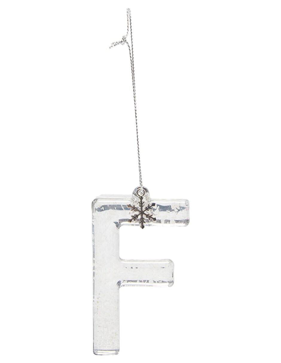 Ornamento de navidad letra F