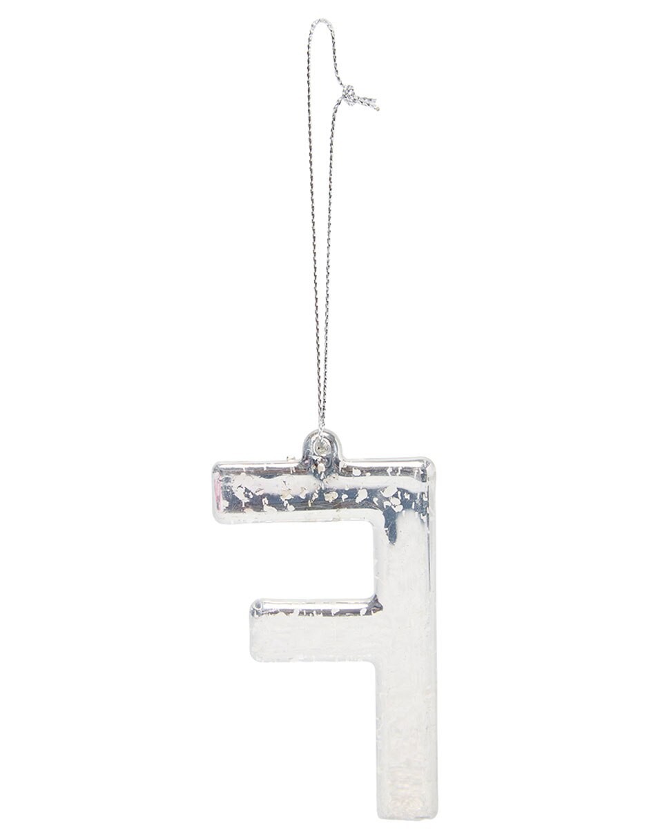 Ornamento de navidad letra F 3