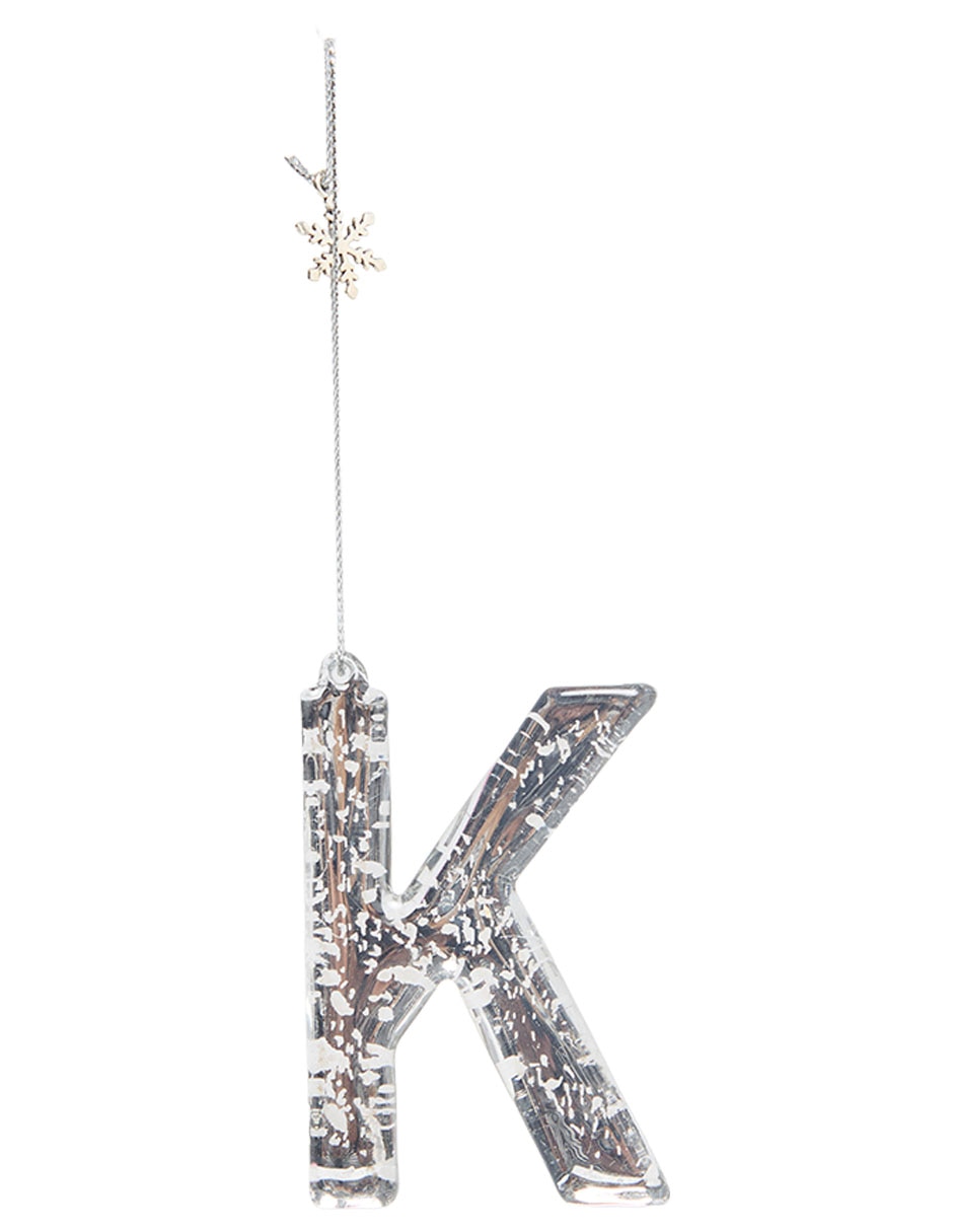 Ornamento navideño letra k 1