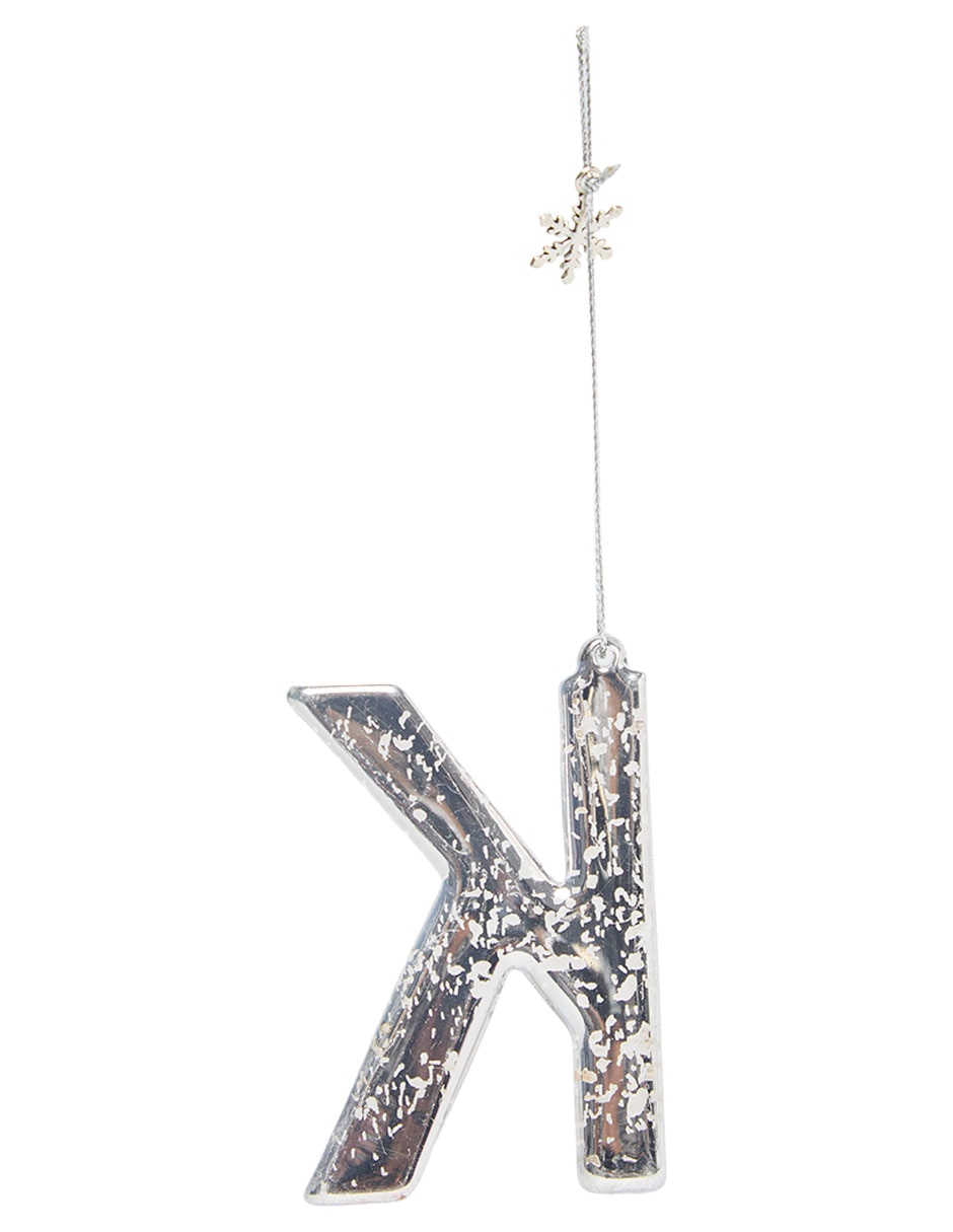 Ornamento navideño letra k 2