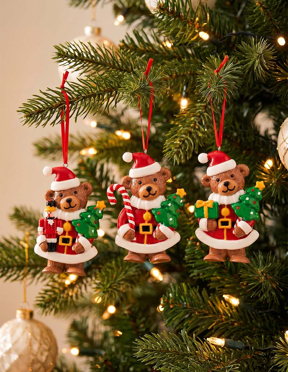 Ornamento navideño oso 4
