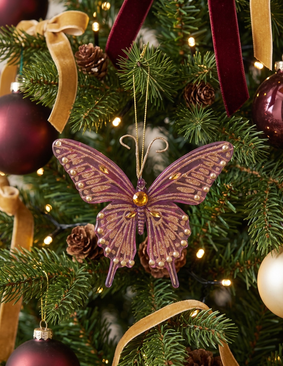 Ornamento navideño mariposa 4