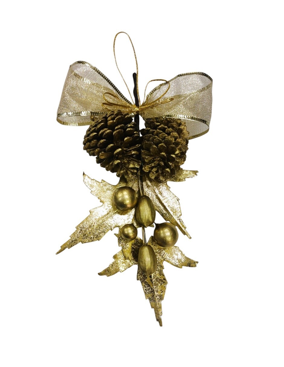 Ornamento navidad dorada