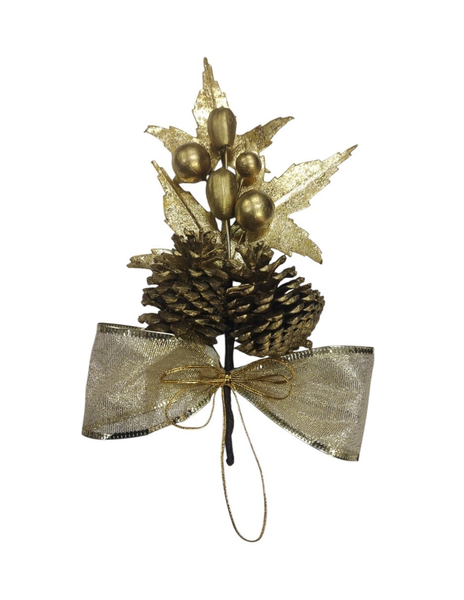 Ornamento navidad dorada 2