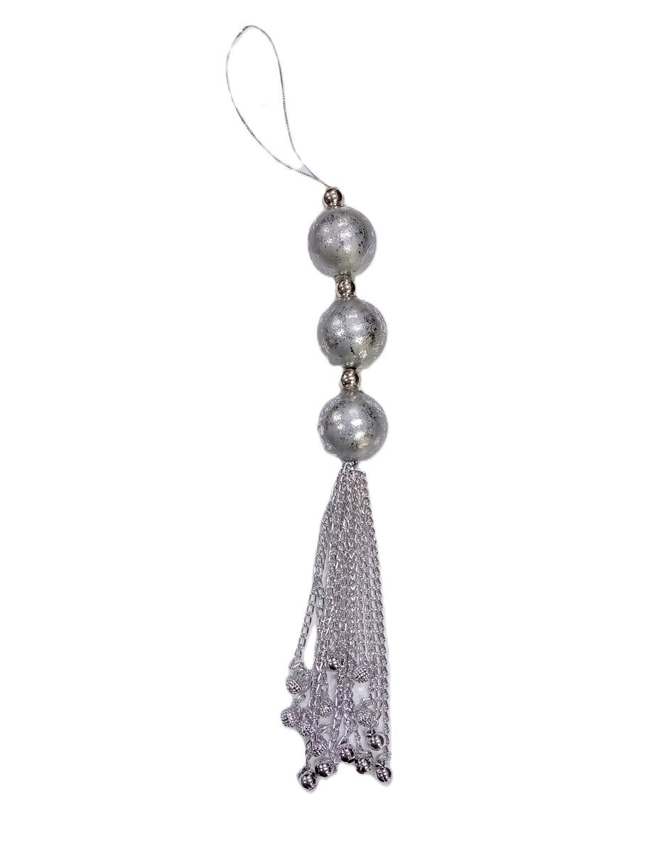 Ornamento navidad plata 2