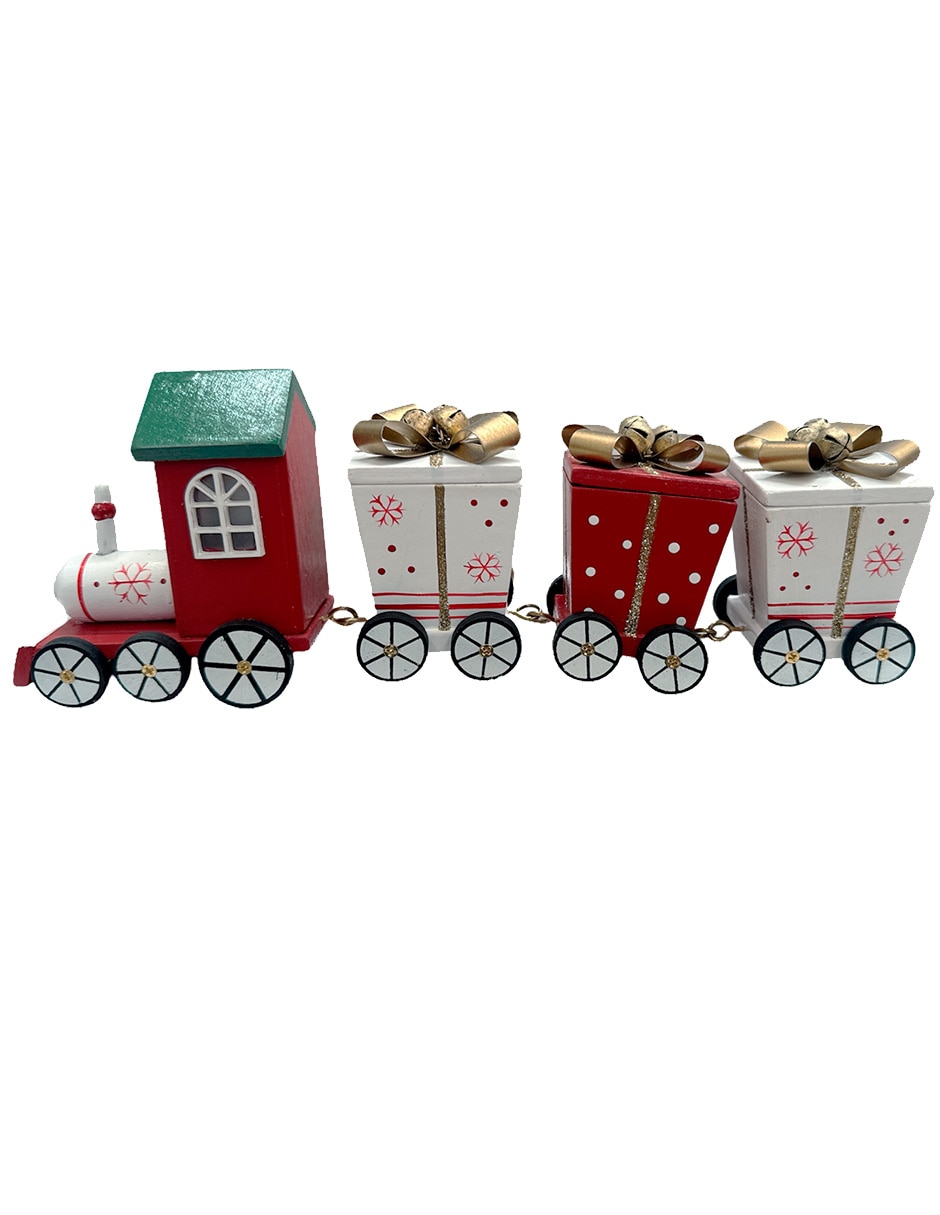 Figura decorativa navideña de tren