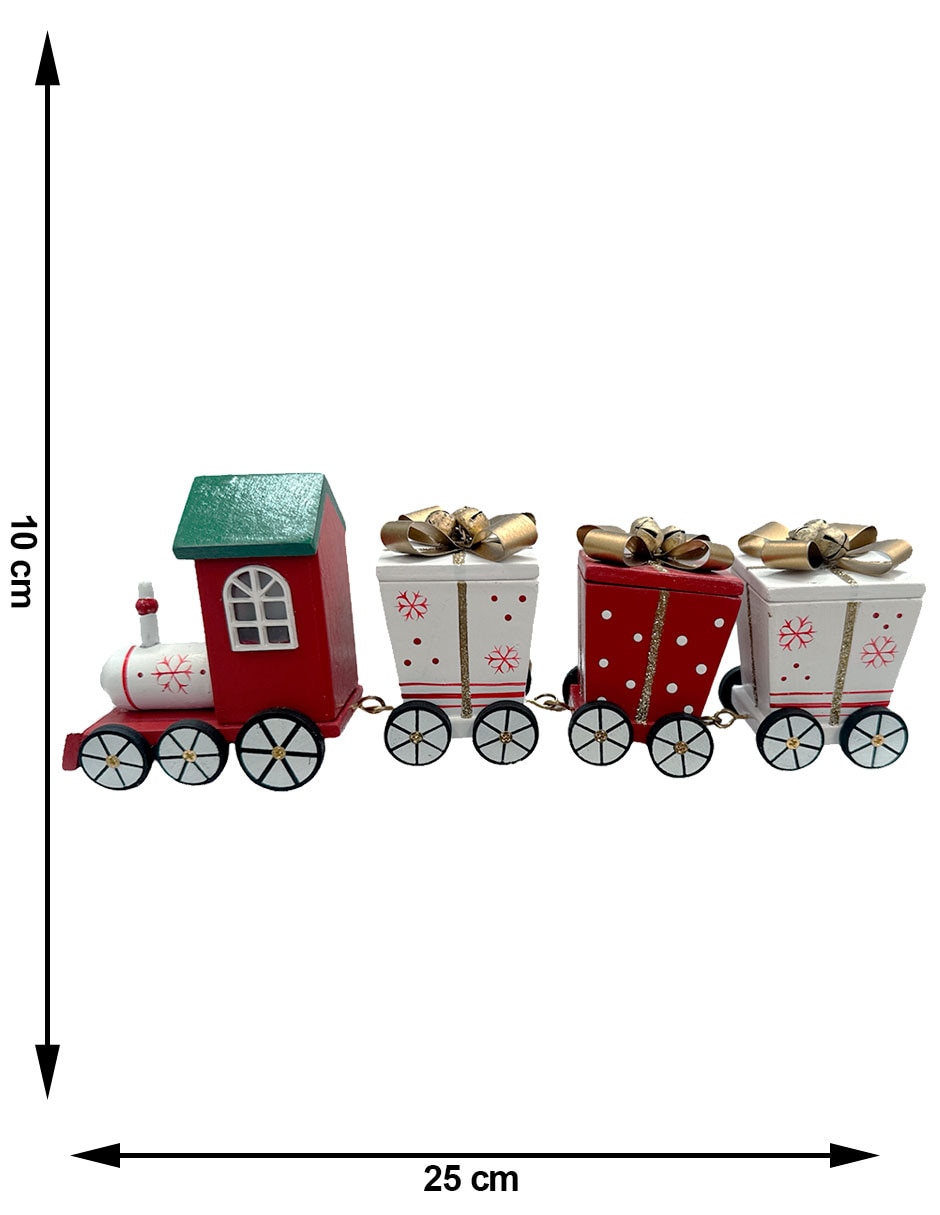 Figura decorativa navideña de tren 6
