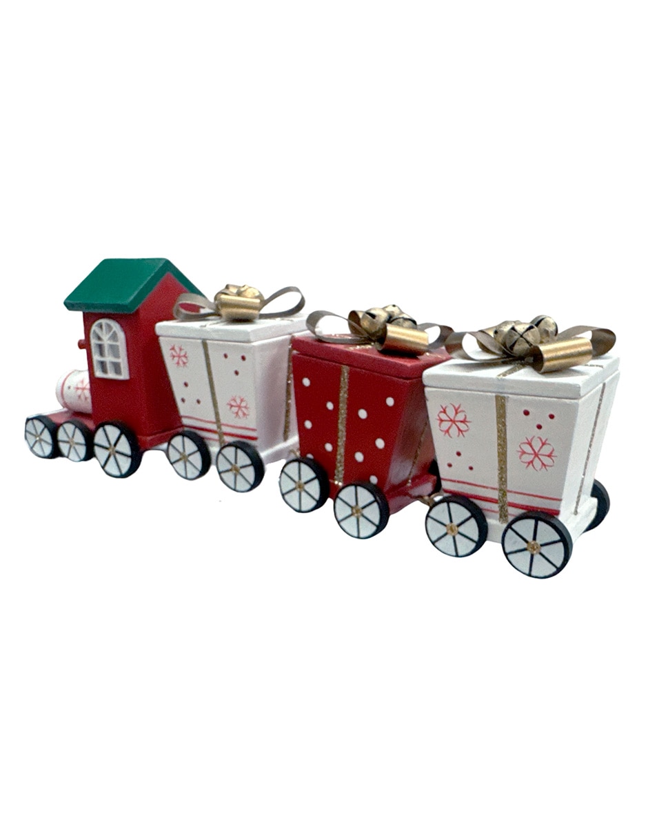 Figura decorativa navideña de tren 3