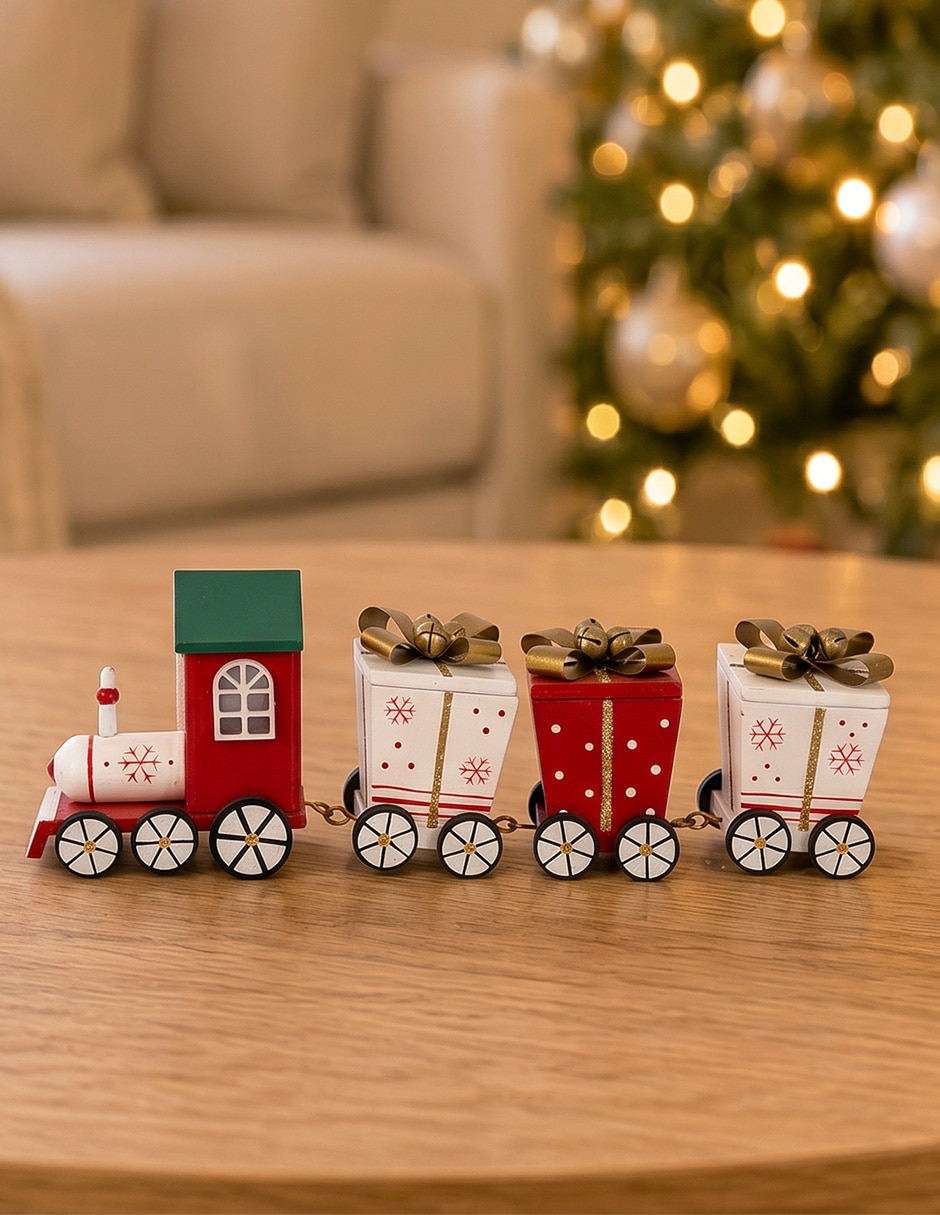 Figura decorativa navideña de tren 2