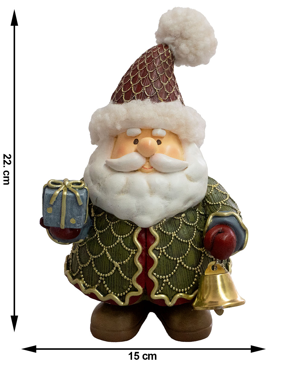 Figura decorativa navideña de santa claus genérica de poliresina 6