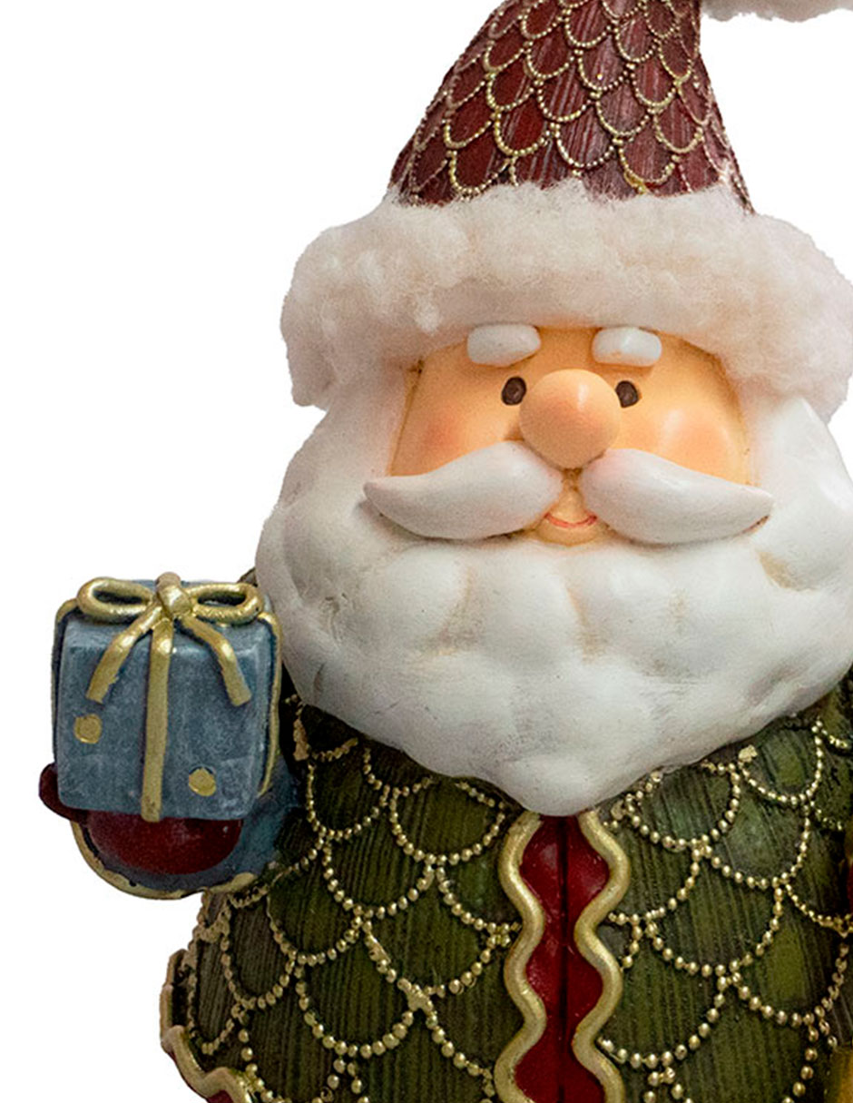 Figura decorativa navideña de santa claus genérica de poliresina 5