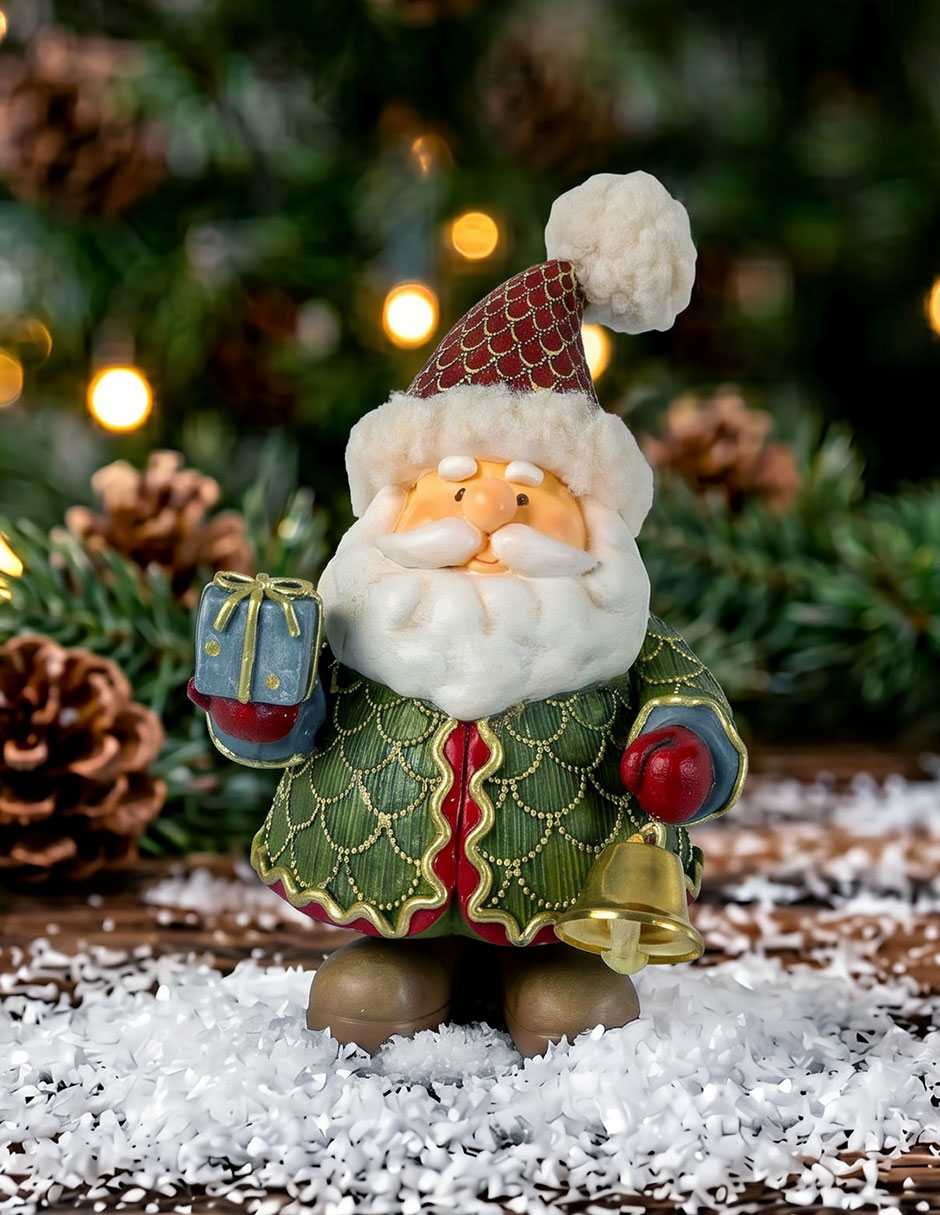 Figura decorativa navideña de santa claus genérica de poliresina 2