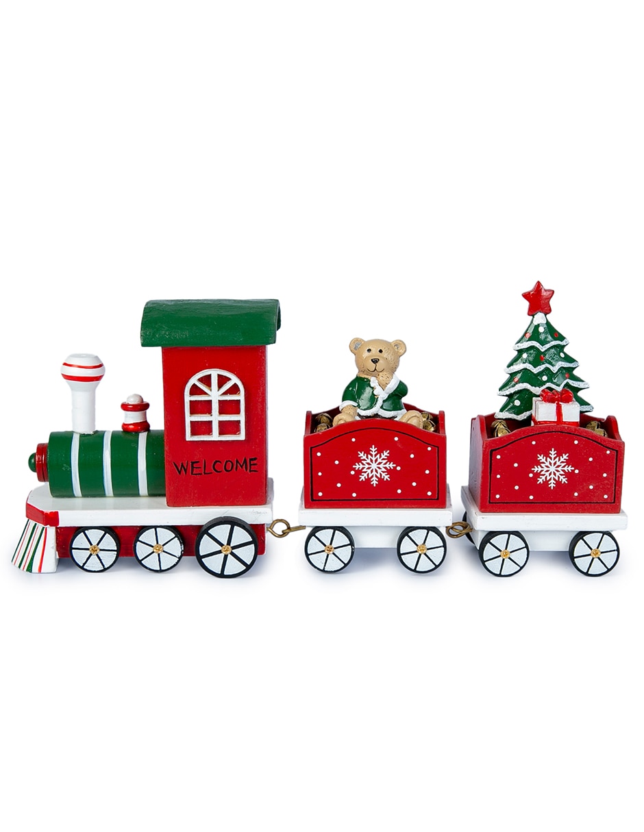 Figura decorativa navideña de tren