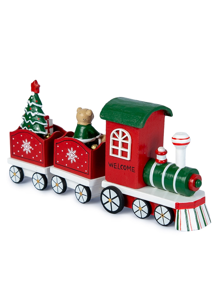 Figura decorativa navideña de tren 3