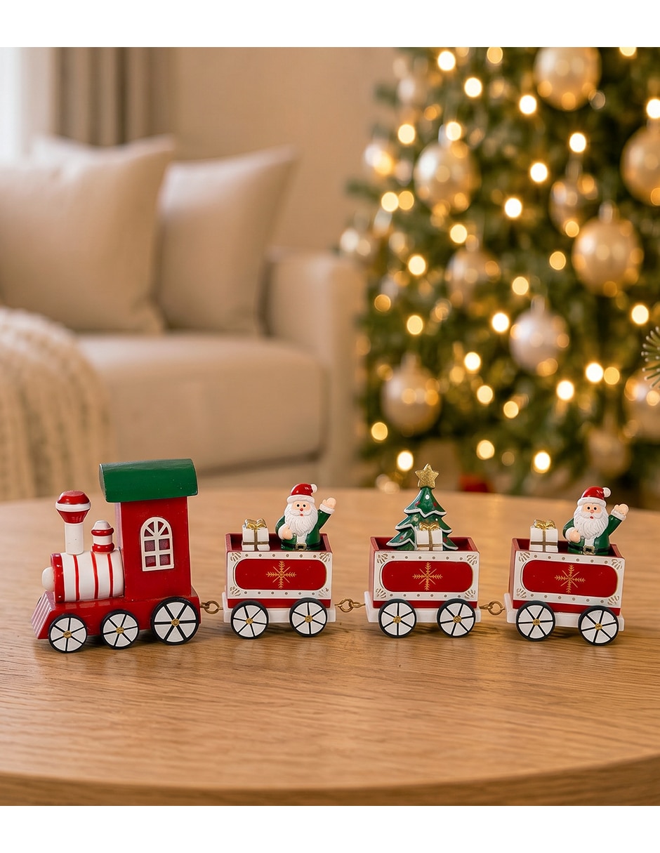 Figura decorativa navideña de tren 2
