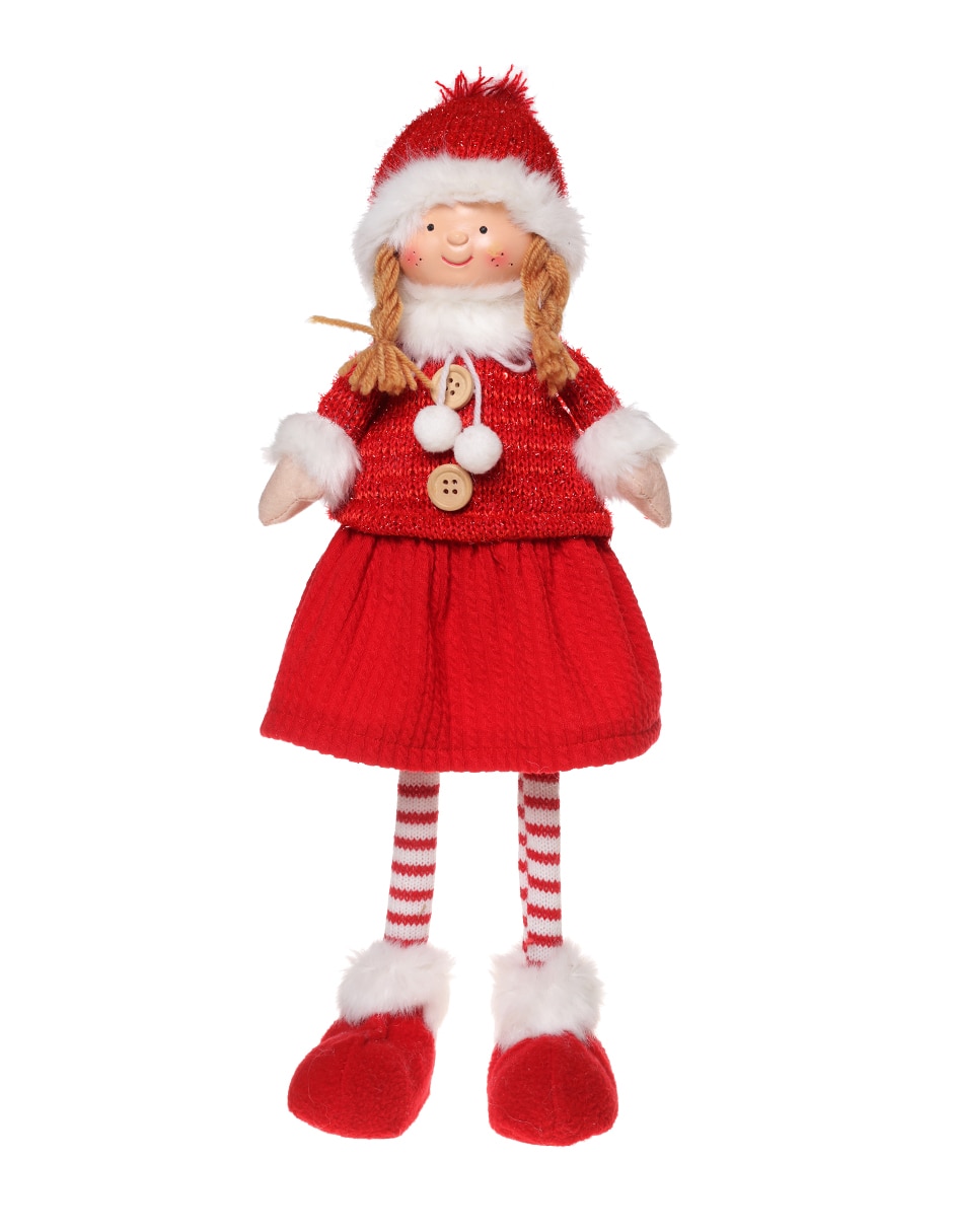 Figura decorativa navideña de muñeca 1