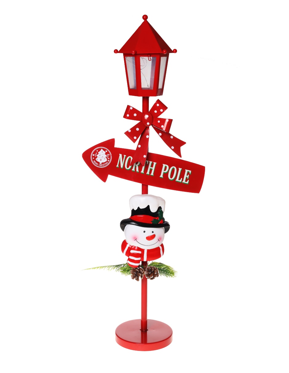 Figura decorativa de Muñeco nieve Navidad de metal