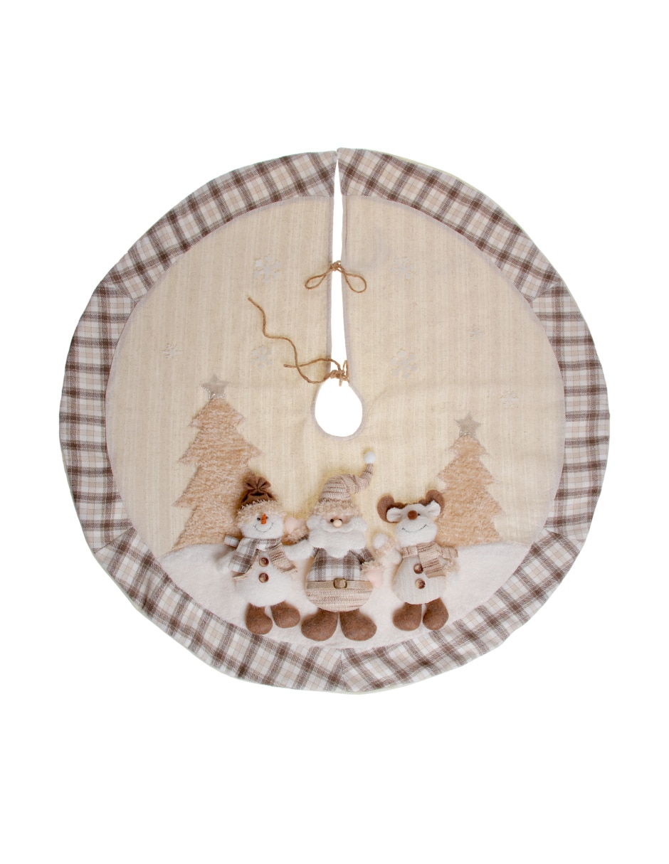 Figura decorativa circular navidad de Tela