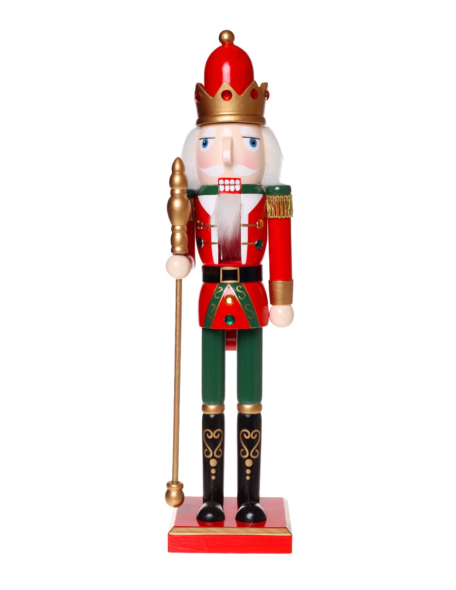 Figura decorativa de cascanueces navidad de madera