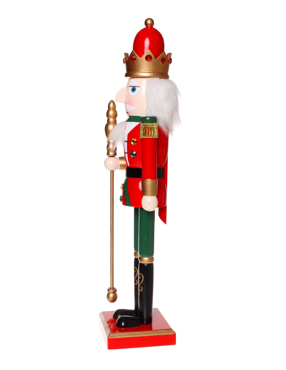 Figura decorativa de cascanueces navidad de madera 2