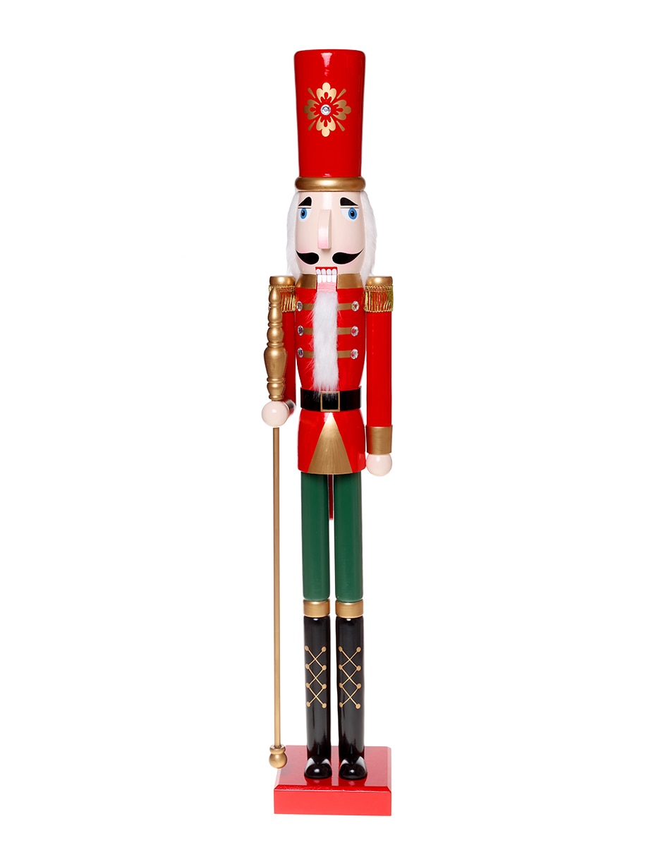 Figura decorativa de cascanueces navidad de madera