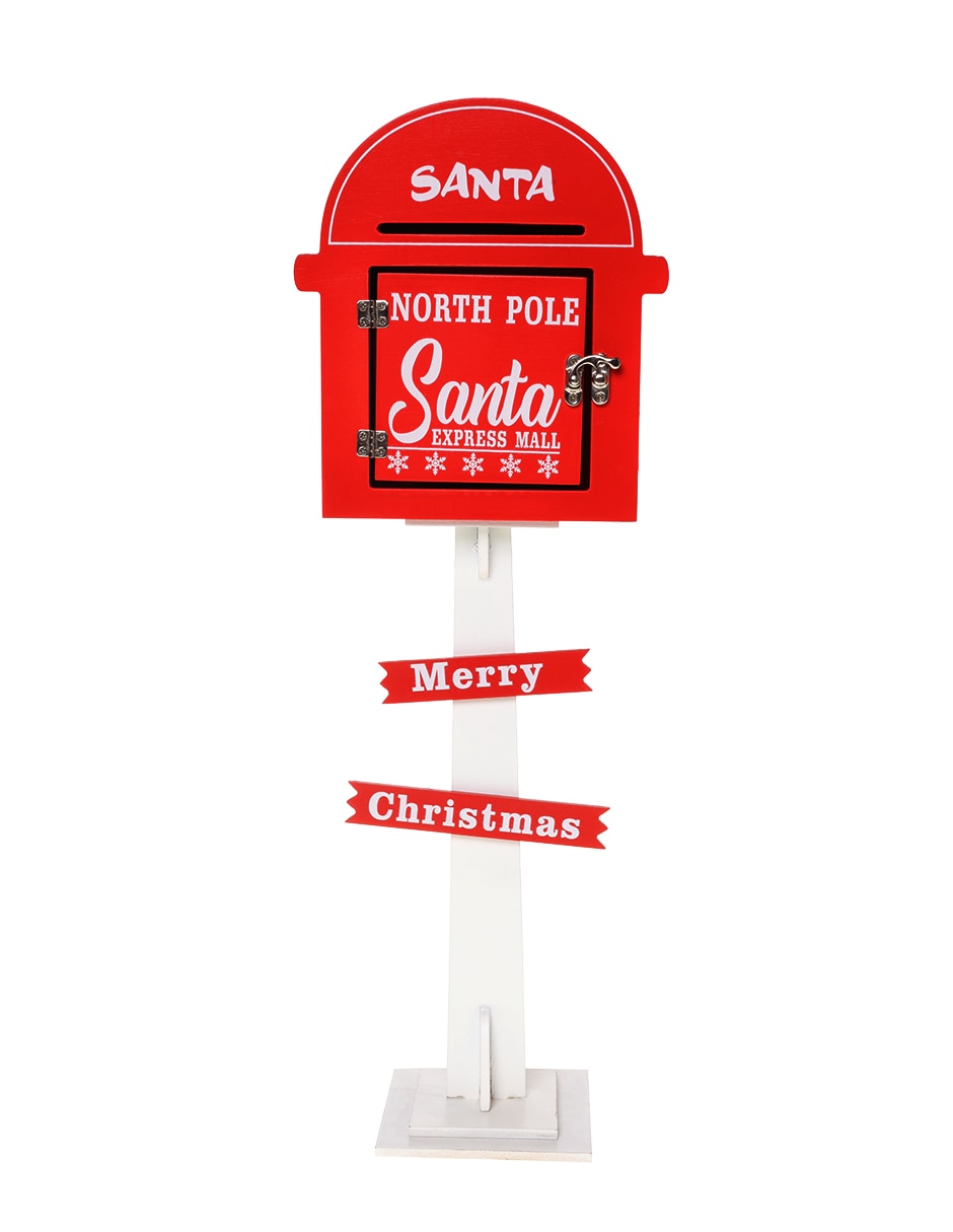 Figura decorativa de Buzón Navidad de Madera 1
