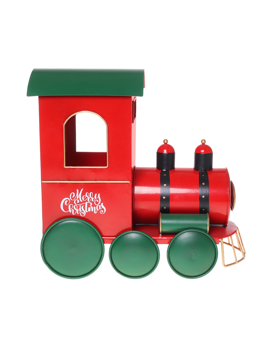 Figura decorativa de Tren Navidad de Metal