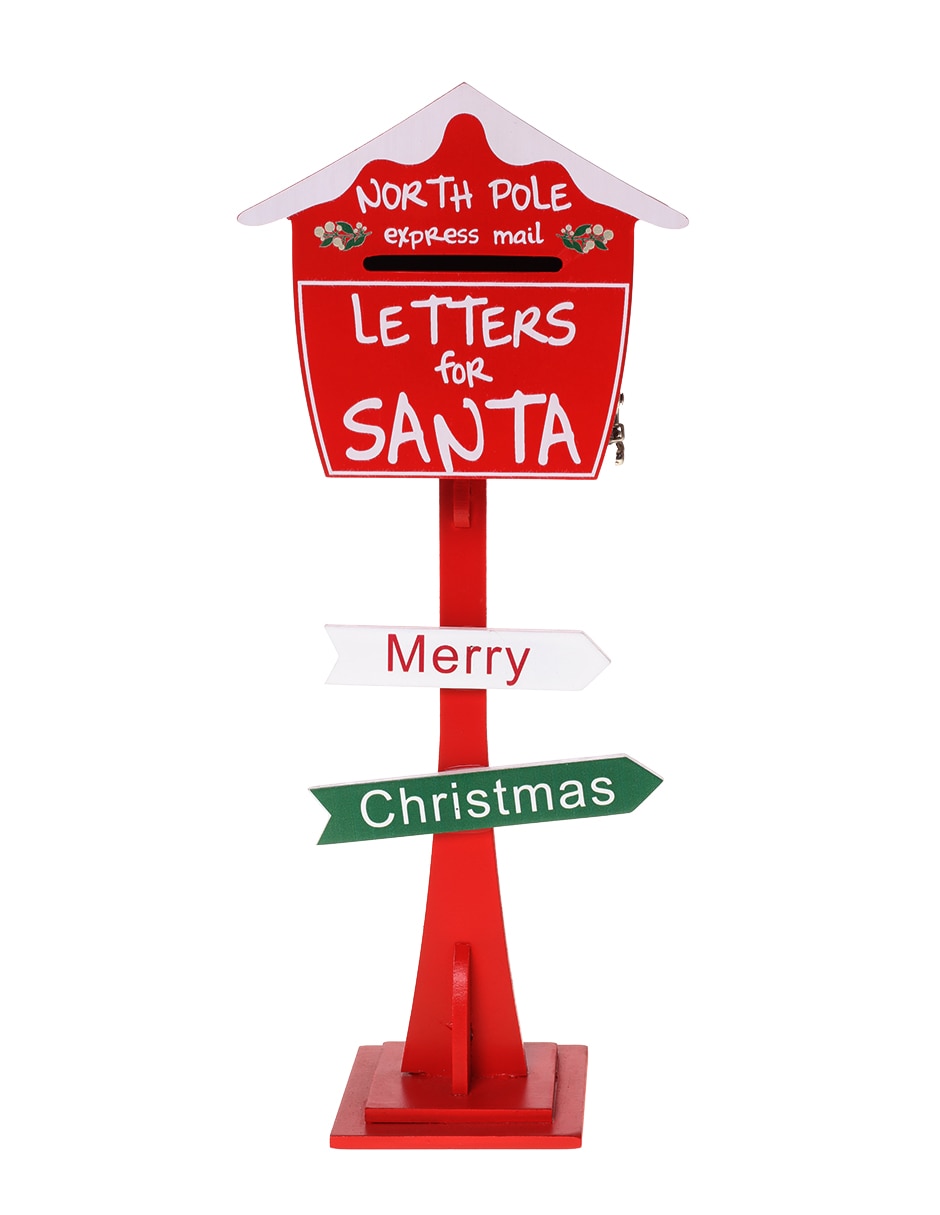 Figura decorativa de Buzón Navidad de Madera