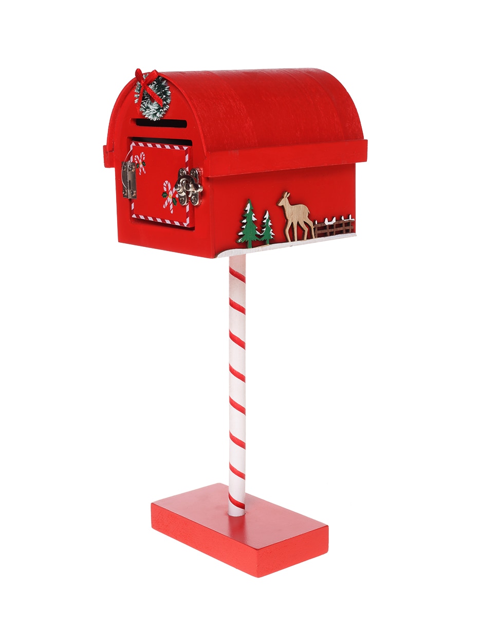 Figura decorativa de Buzón Navidad de Madera