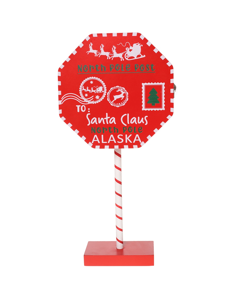 Figura decorativa de Buzón Navidad de Madera 1