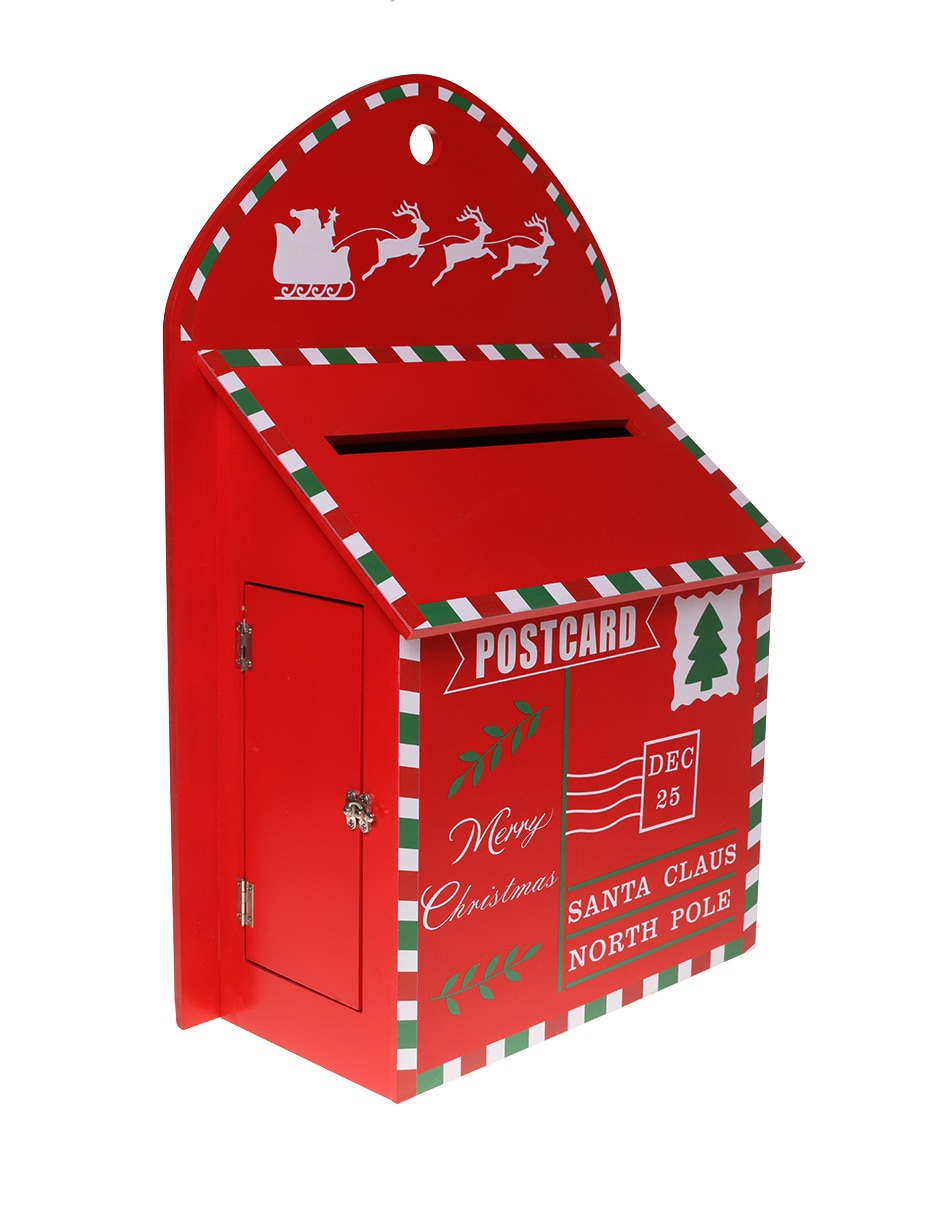 Figura decorativa de Buzón Navidad de Madera 2