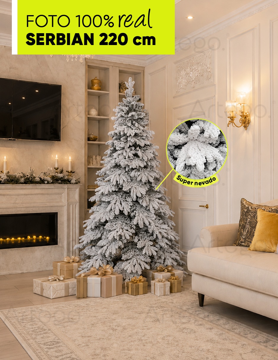 Árbol de navidad serbian spruce 220 de pvc 6