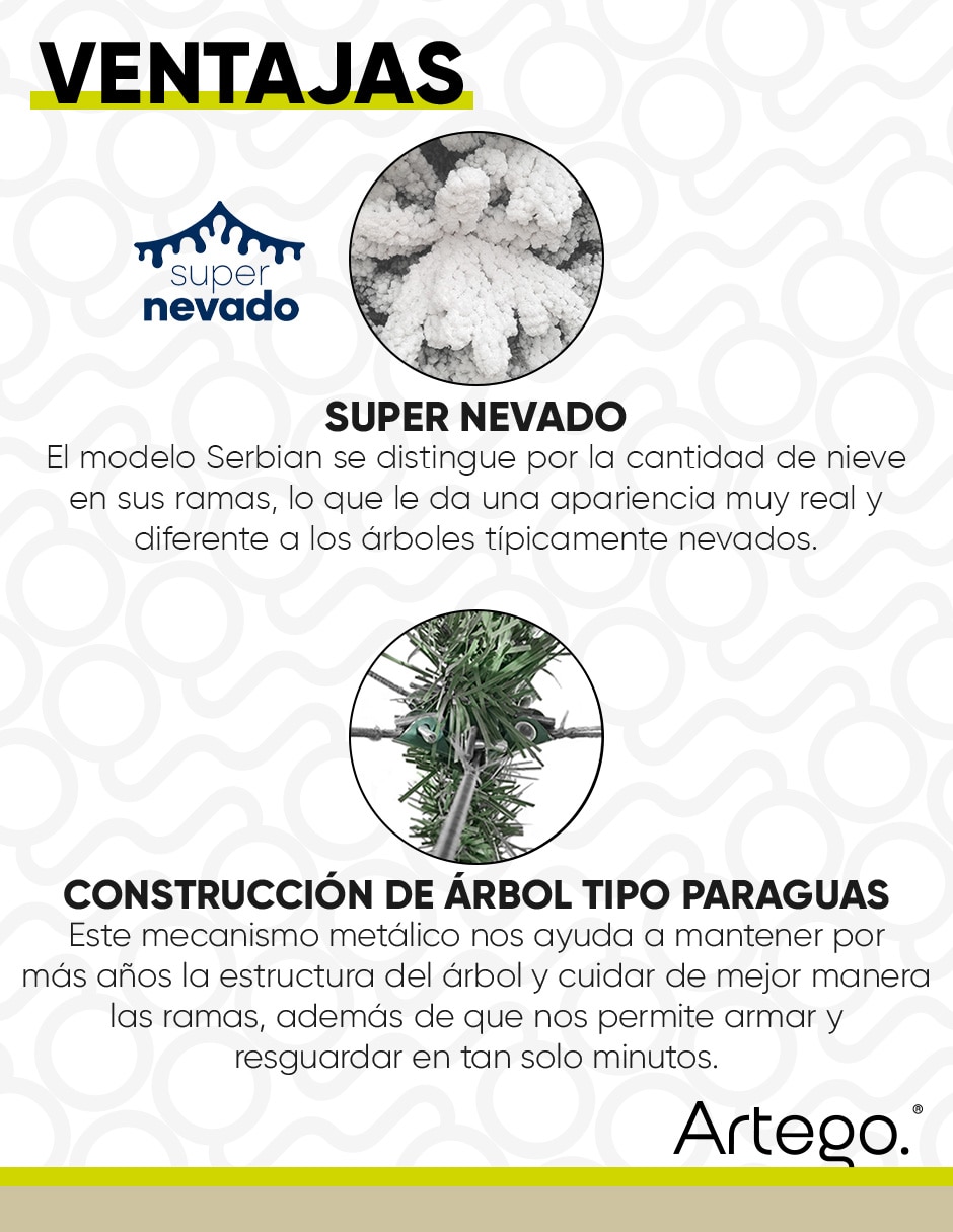 Árbol de navidad serbian spruce 220 de pvc 7