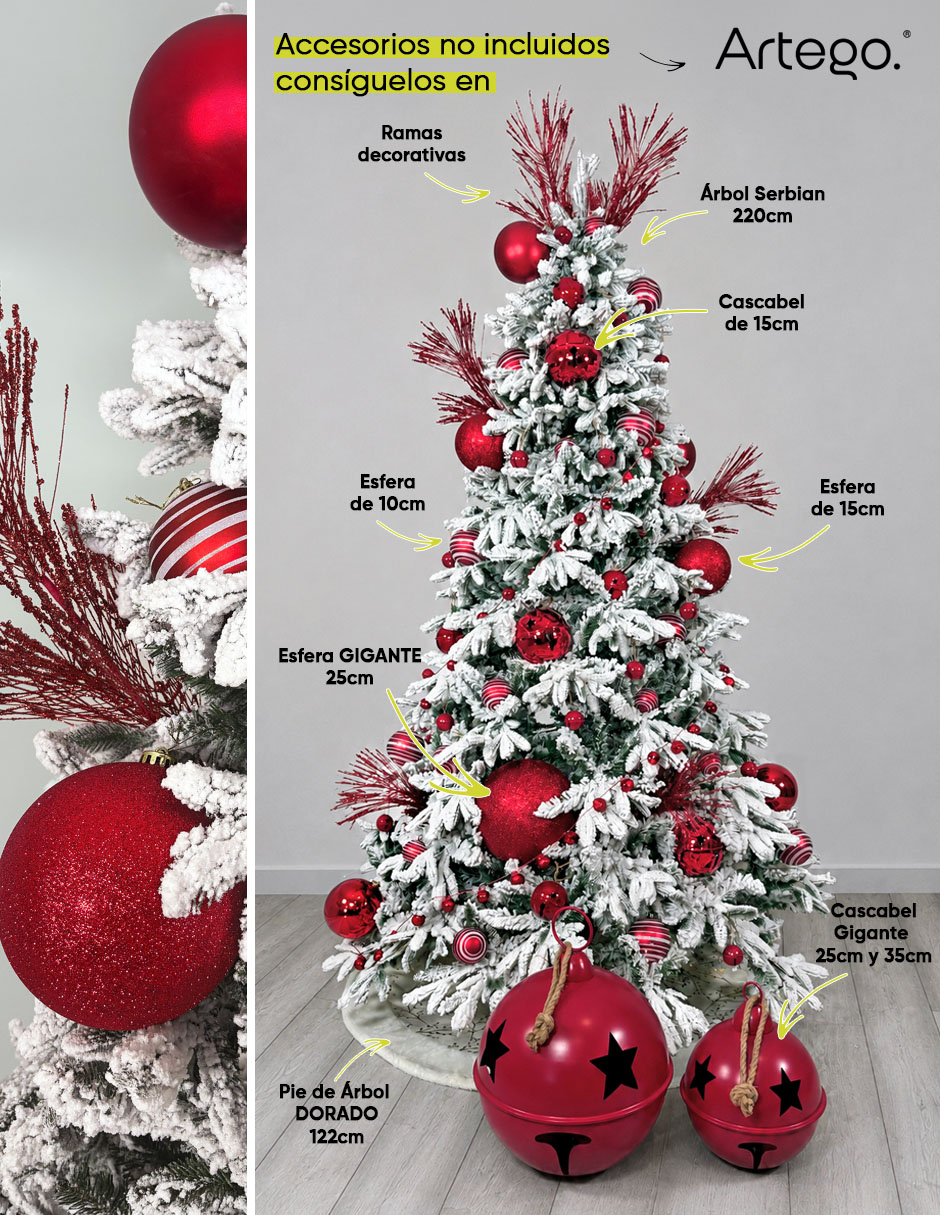 Árbol de navidad serbian spruce 220 de pvc 3